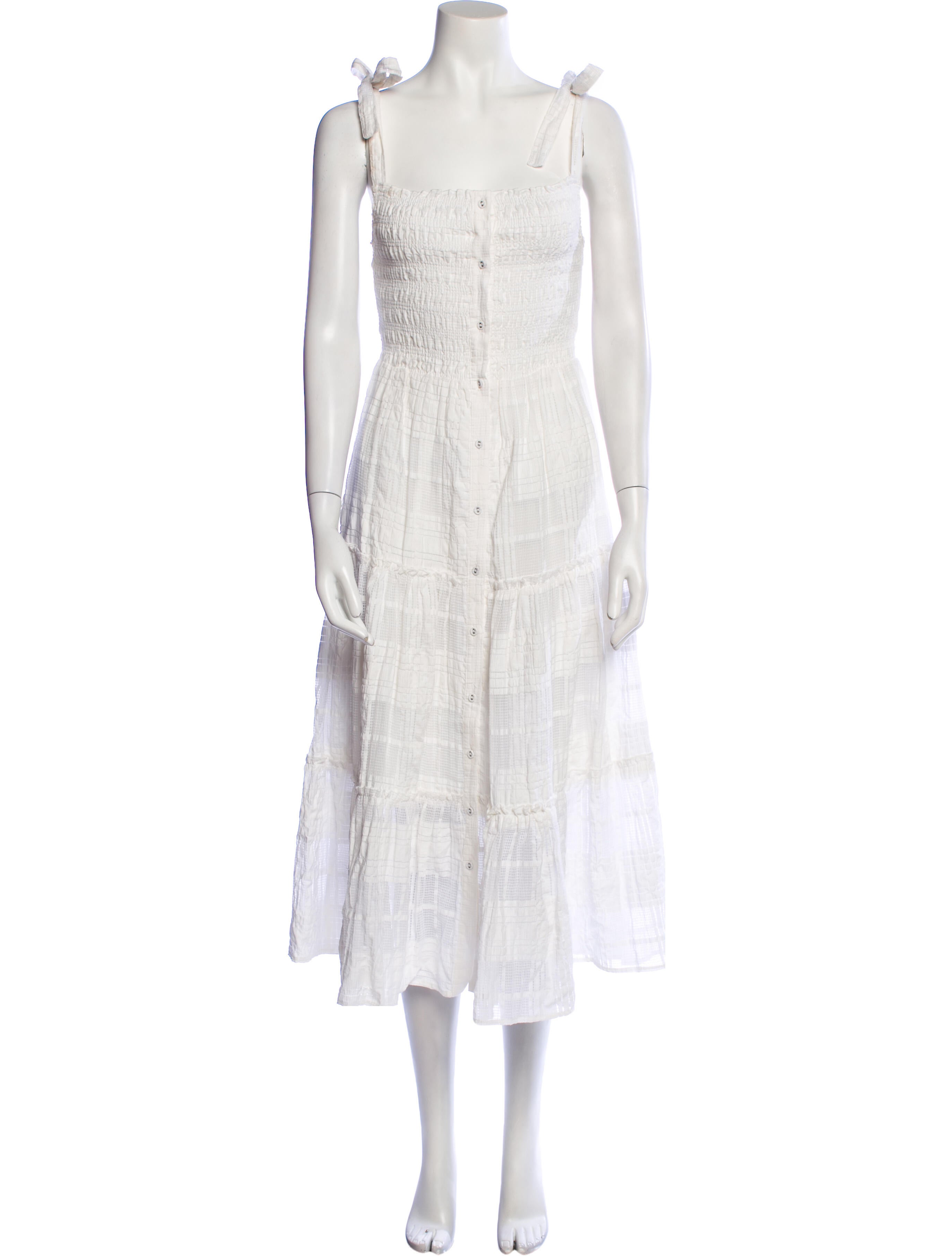 ASTR Square Neckline Midi Length Dress