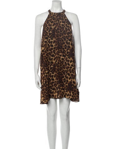 Astr Dresses Animal Print Mini Dress S