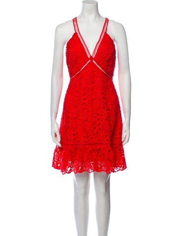 Astr Dresses Lace Pattern Mini Dress M