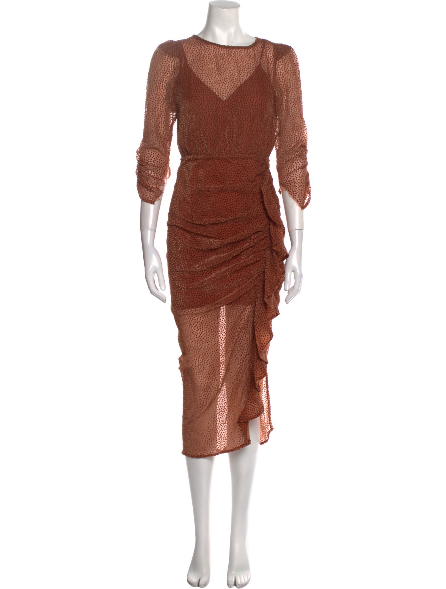 ASTR Crew Neck Long Dress