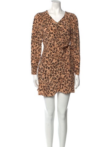 Astr Dresses Animal Print Mini Dress M