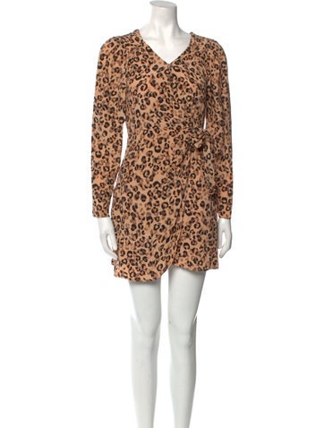 Astr Dresses Animal Print Mini Dress S