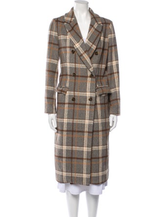 ASTR Plaid Print Trench Coat