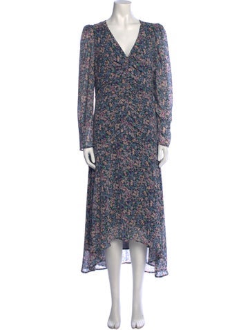 Astr Dresses Floral Print Long Dress L