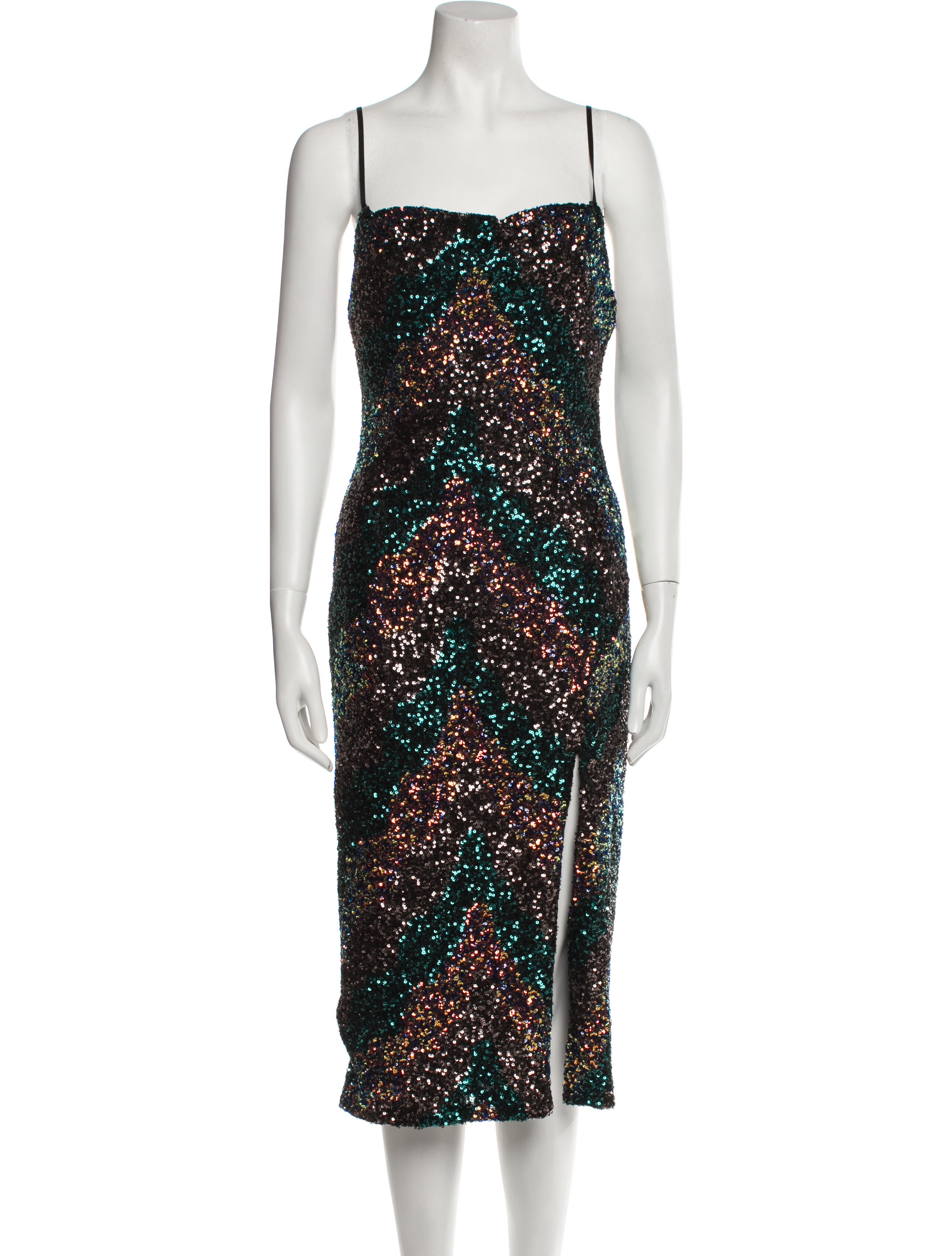 ASTR Square Neckline Midi Length Dress