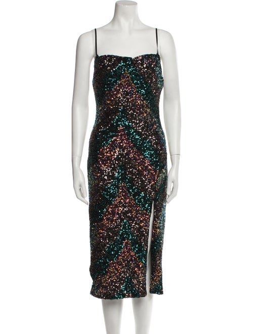 ASTR Square Neckline Midi Length Dress