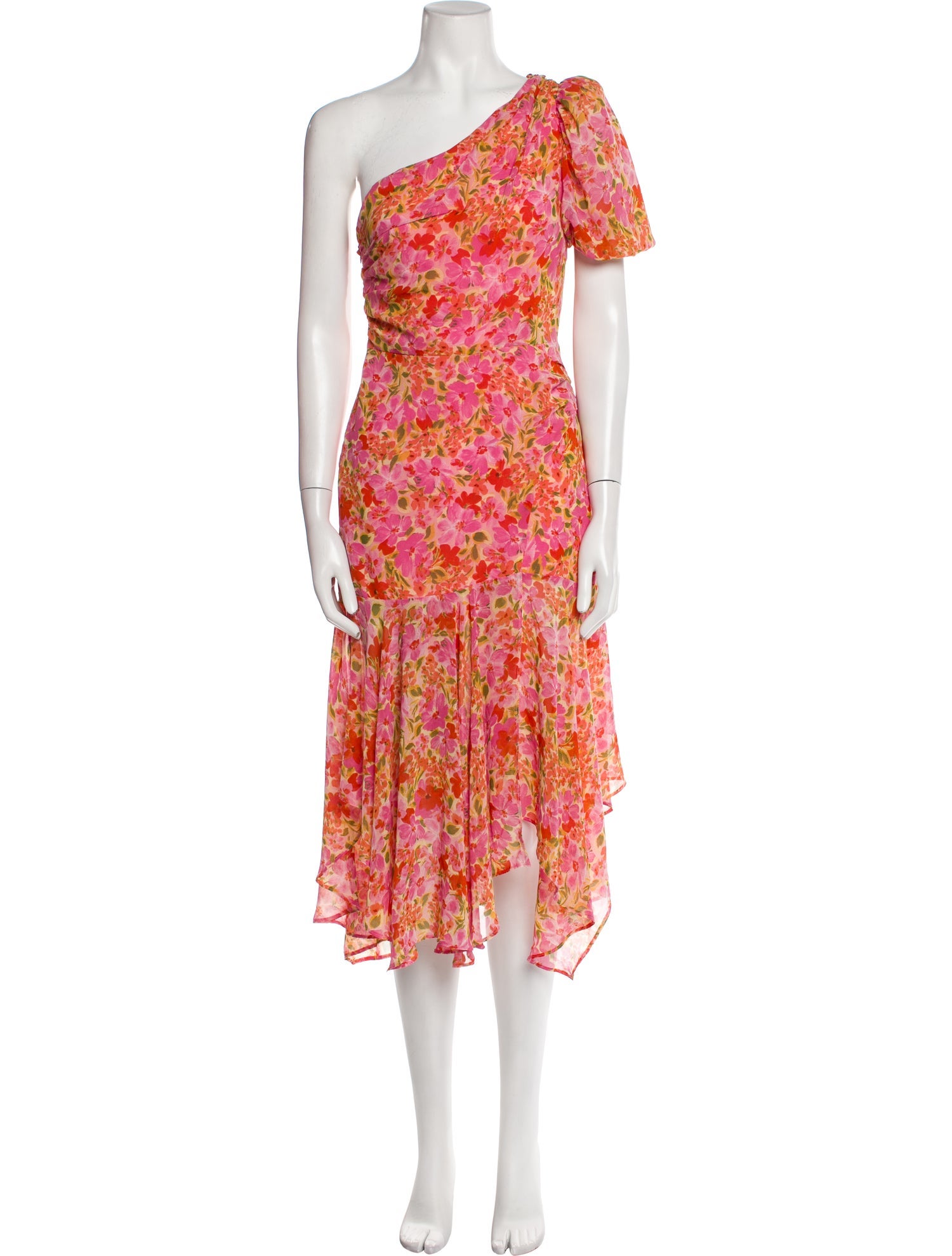 ASTR Floral Print Midi Length Dress