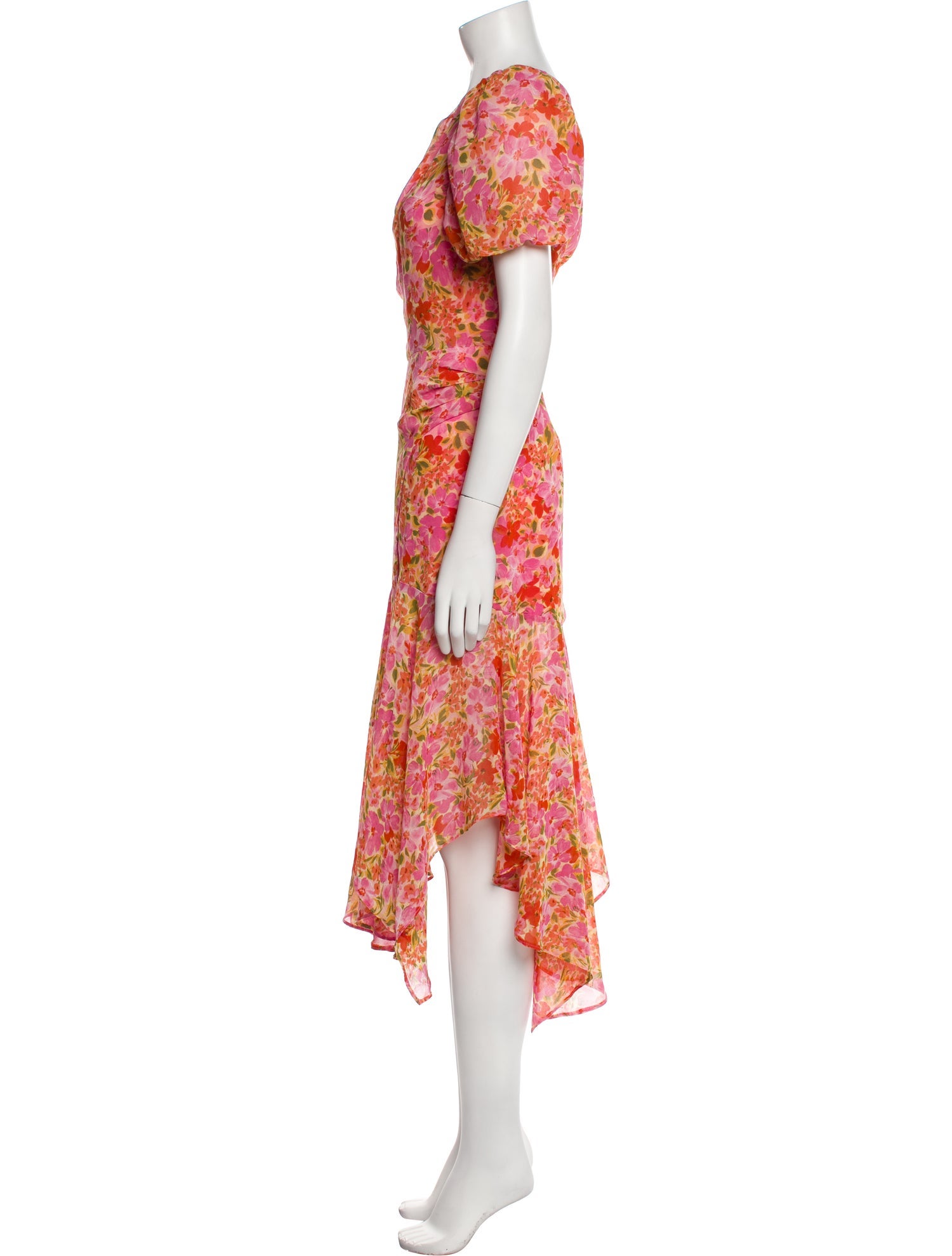 ASTR Floral Print Midi Length Dress