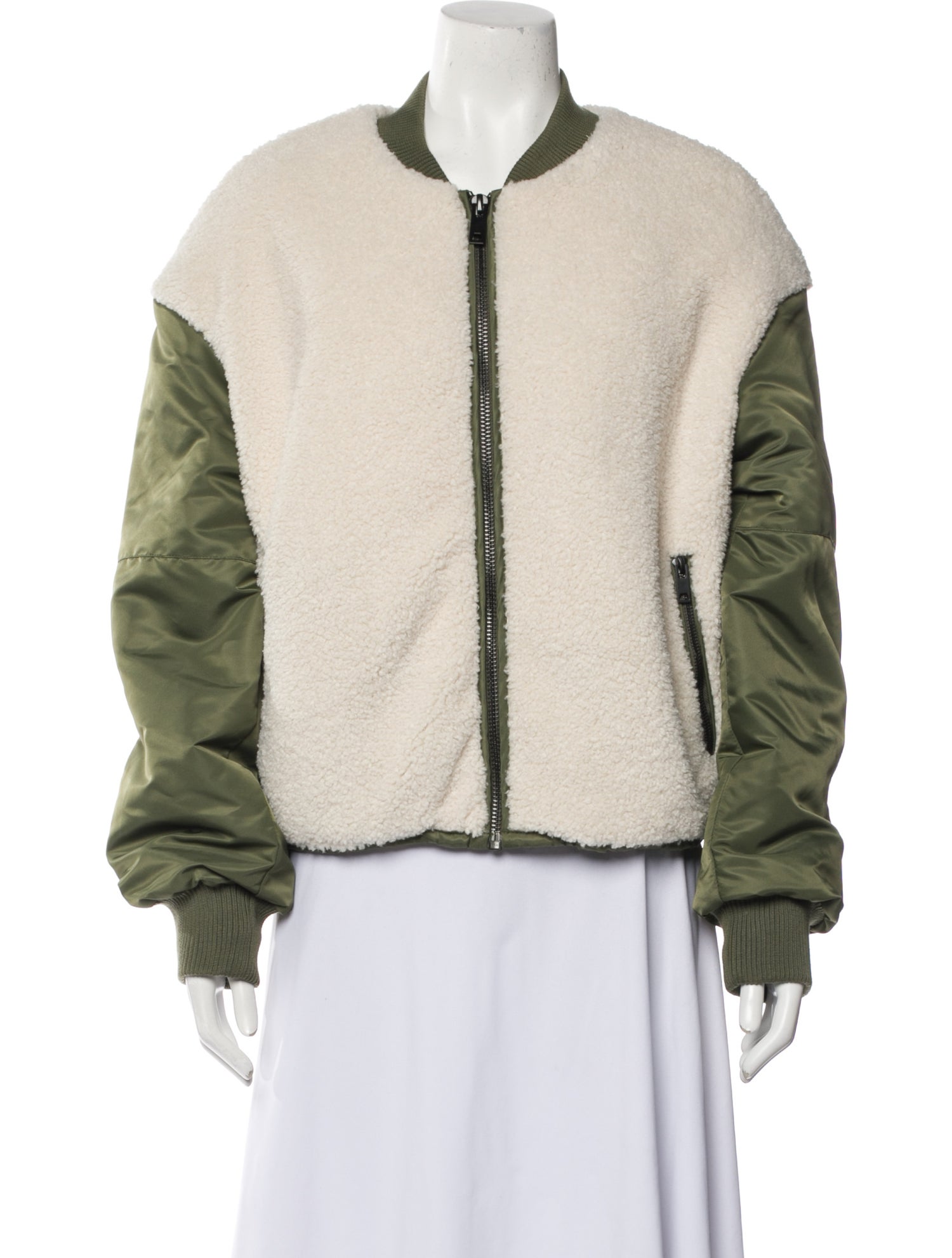 ASTR Colorblock Pattern Bomber Jacket