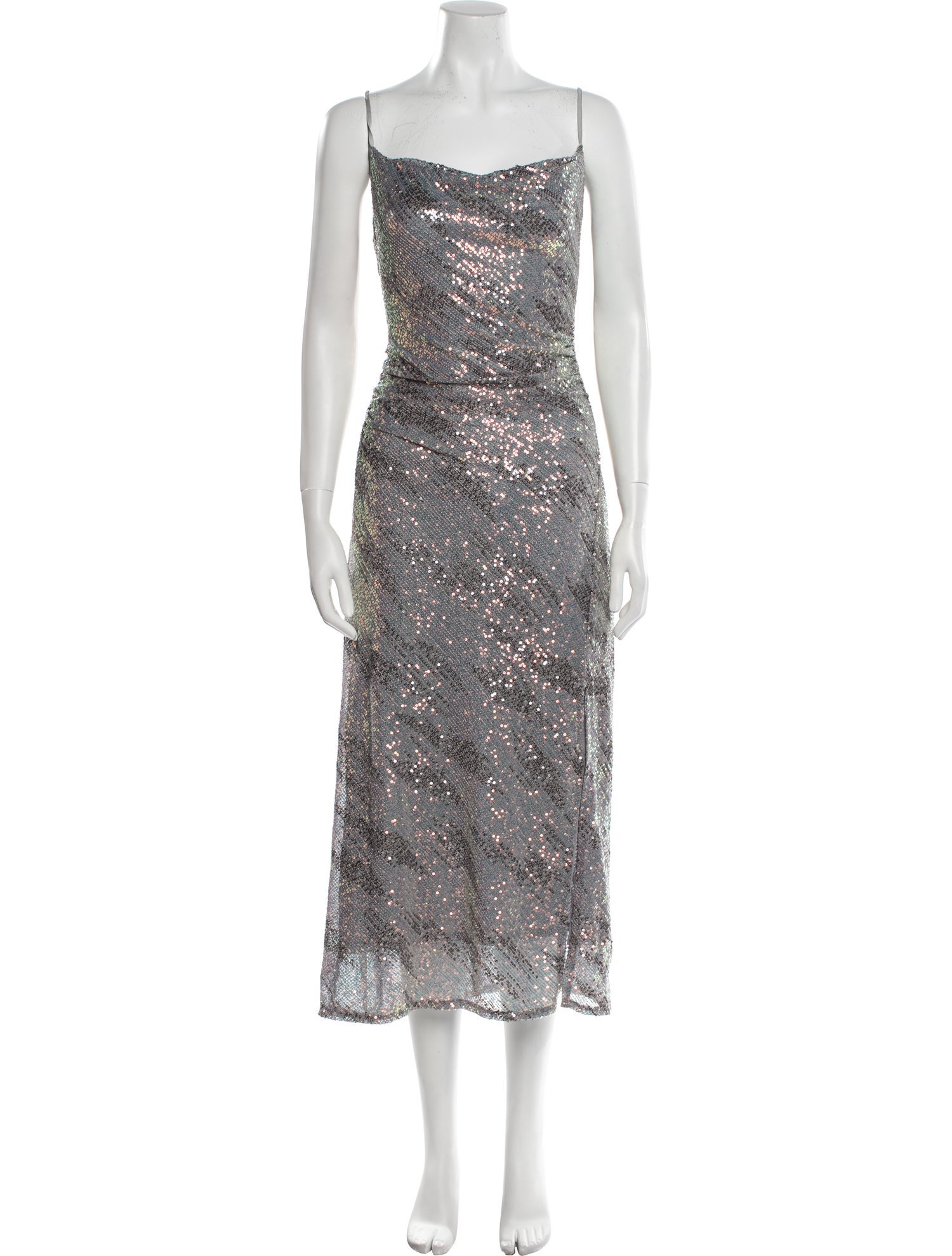 ASTR Square Neckline Midi Length Dress