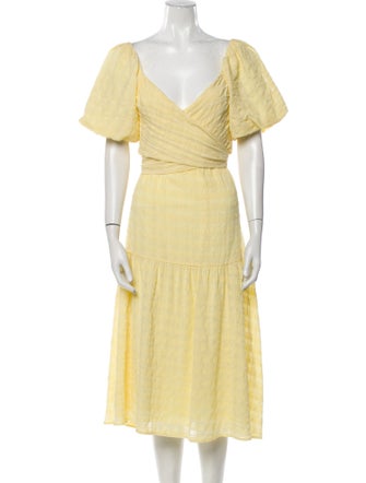 ASTR V-Neck Midi Length Dress