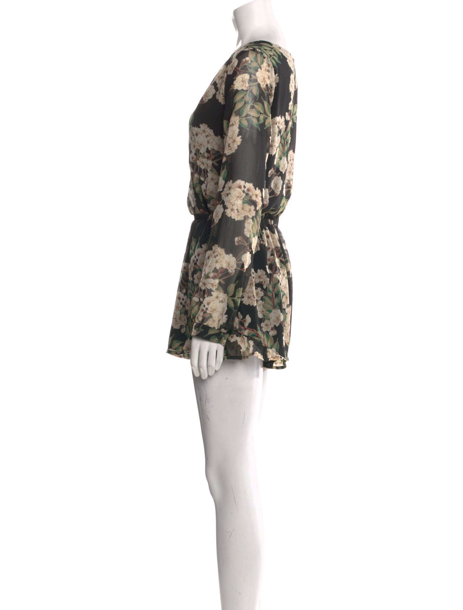 ASTR Floral Print V-Neck Romper