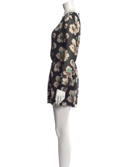 ASTR Printed Plunge Neckline Romper