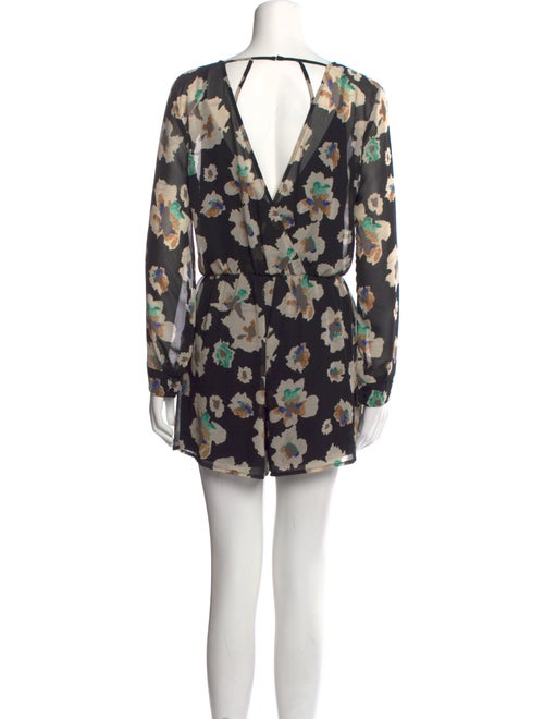 ASTR Printed Plunge Neckline Romper