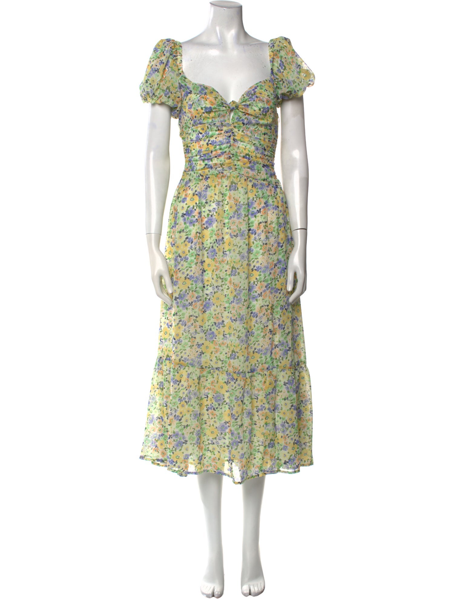 ASTR Floral Print Midi Length Dress