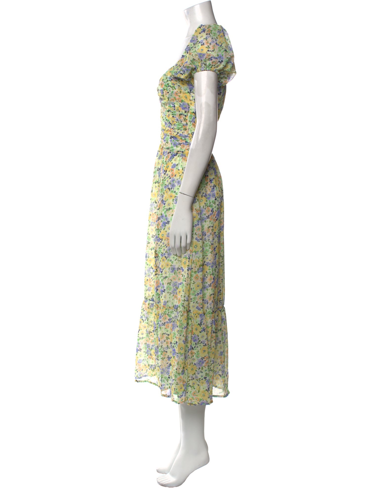 ASTR Floral Print Midi Length Dress