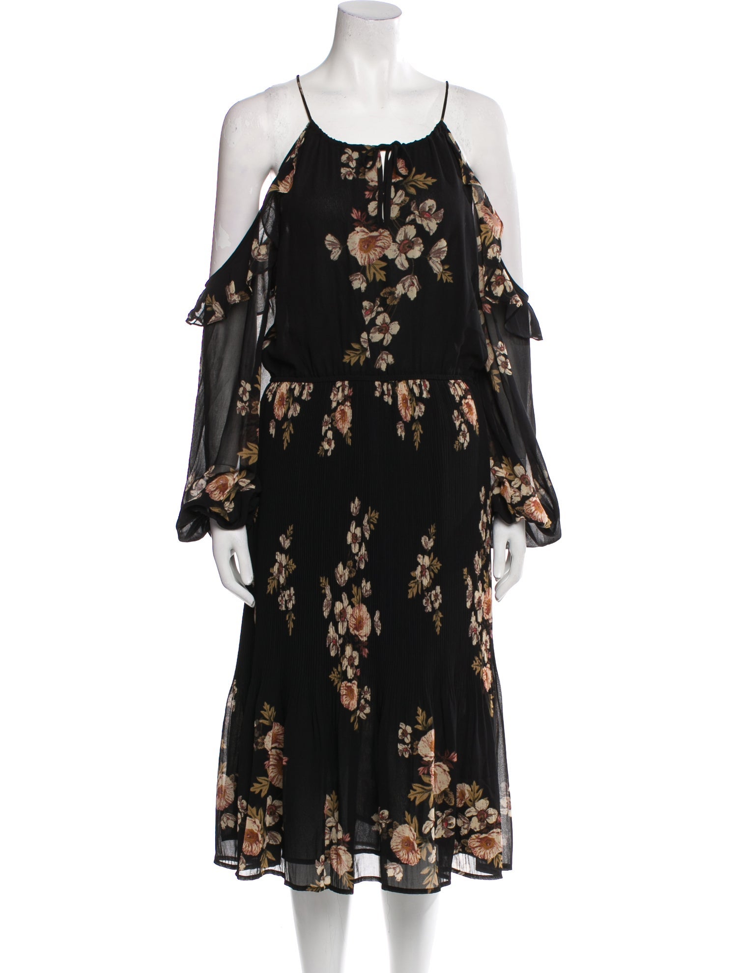 ASTR Floral Print Midi Length Dress