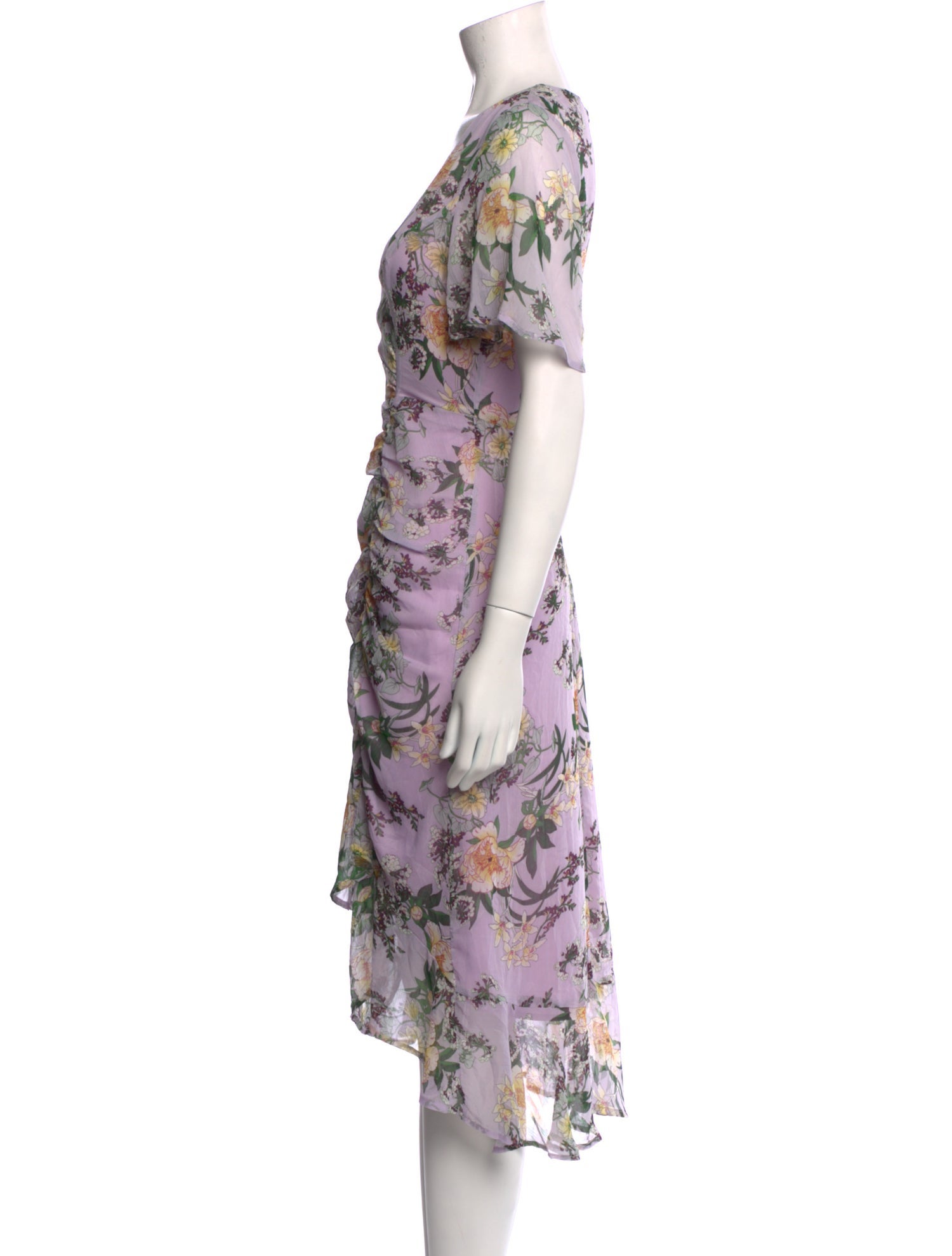 ASTR Floral Print Midi Length Dress