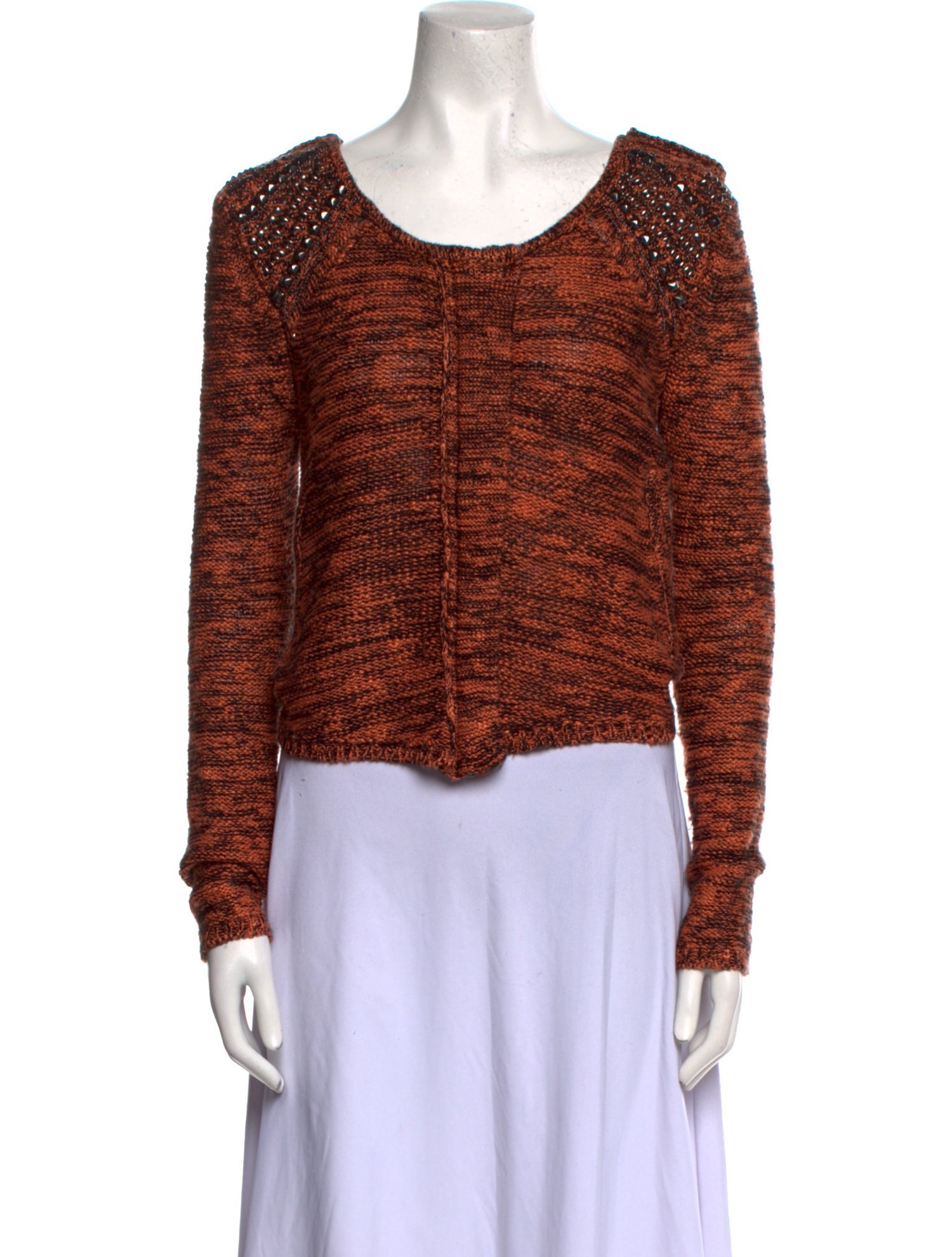 ASTR Striped Scoop Neck Sweater