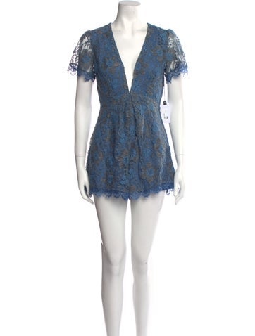 Astr Jumpsuits and Rompers Nylon Lace Pattern Romper S