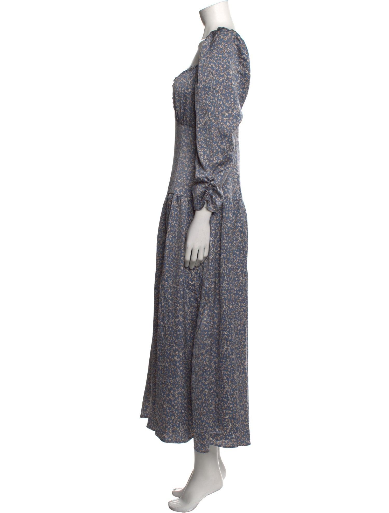 ASTR Square Neckline Midi Length Dress