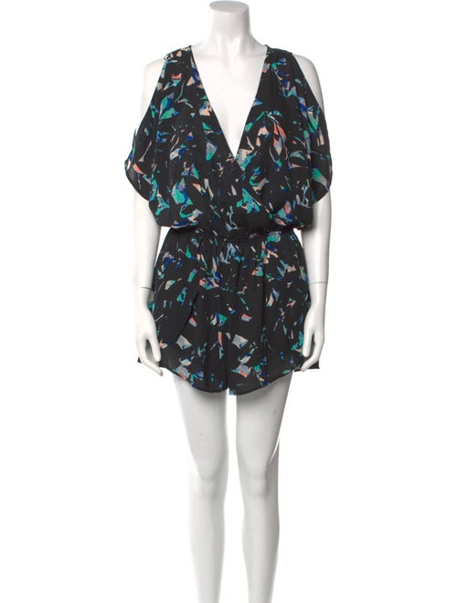 ASTR Floral Print V-Neck Romper