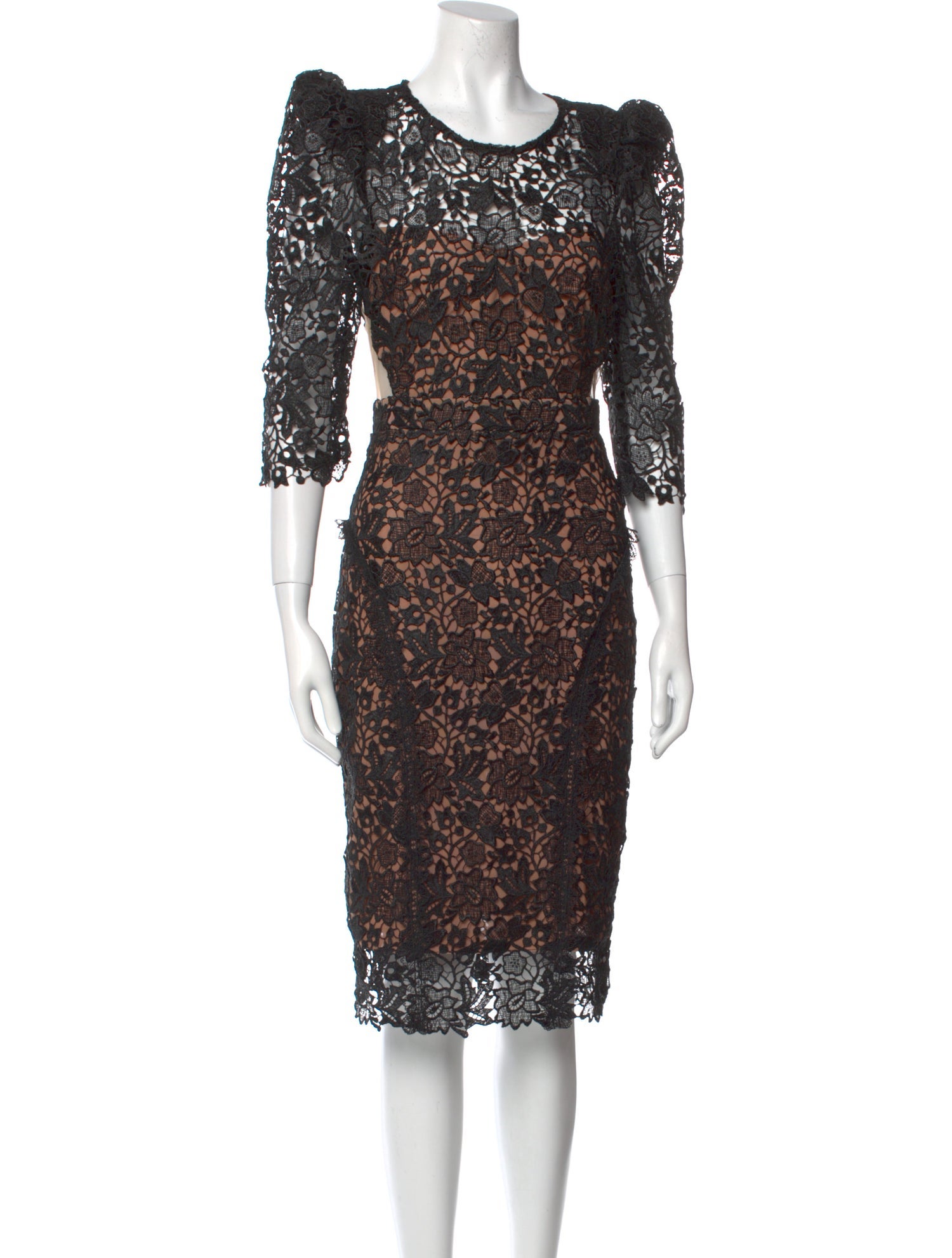 ASTR Lace Pattern Midi Length Dress