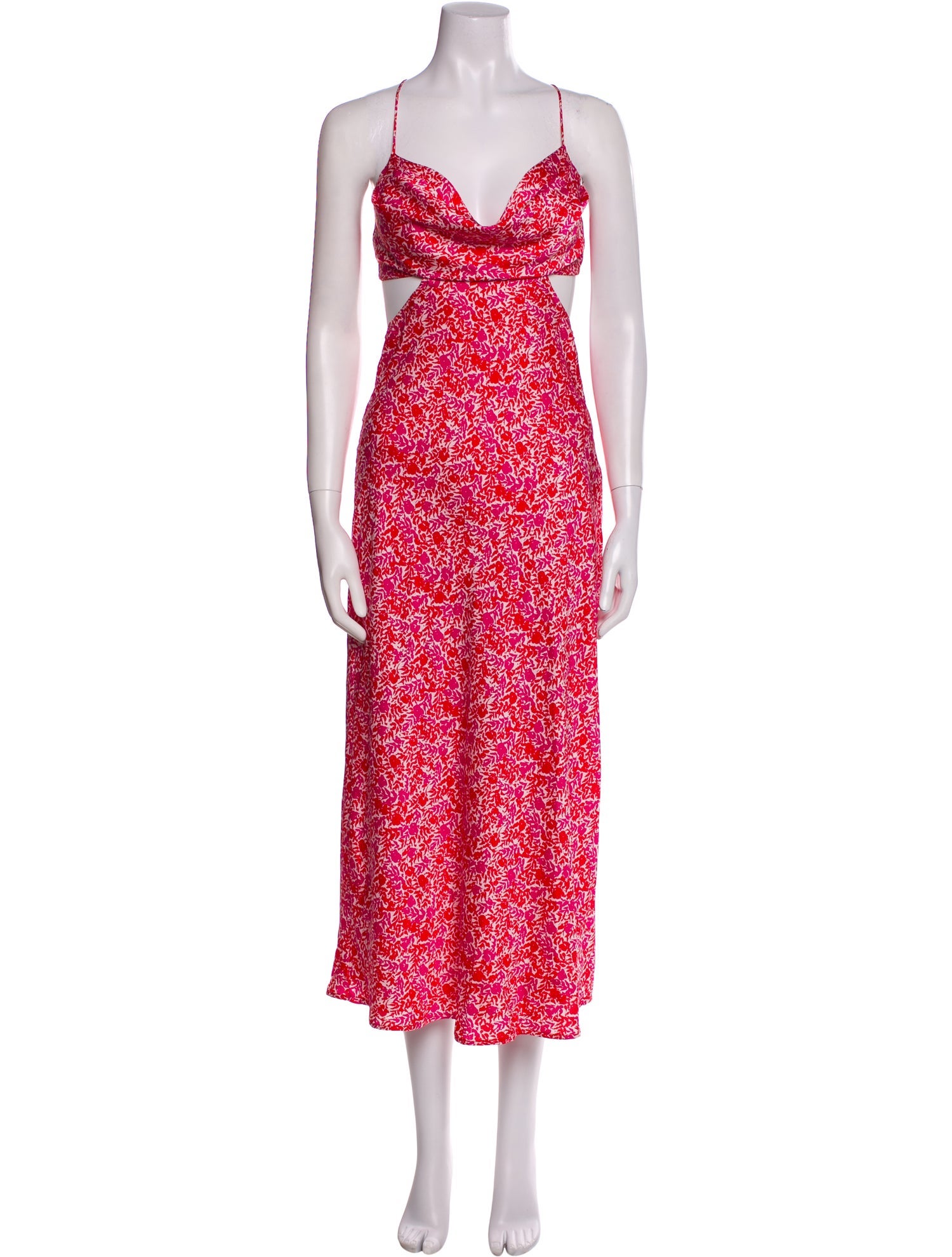 ASTR Floral Print Midi Length Dress