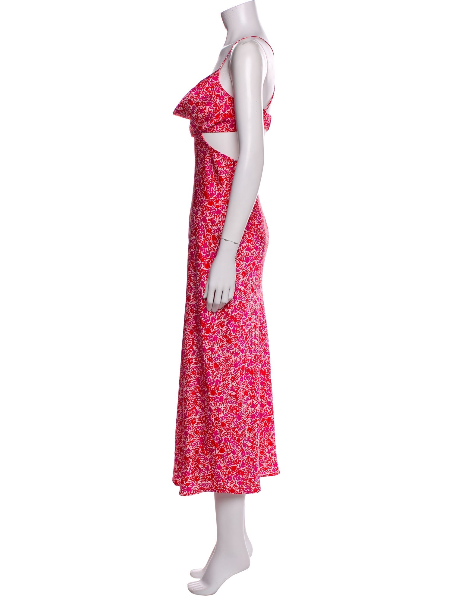 ASTR Floral Print Midi Length Dress