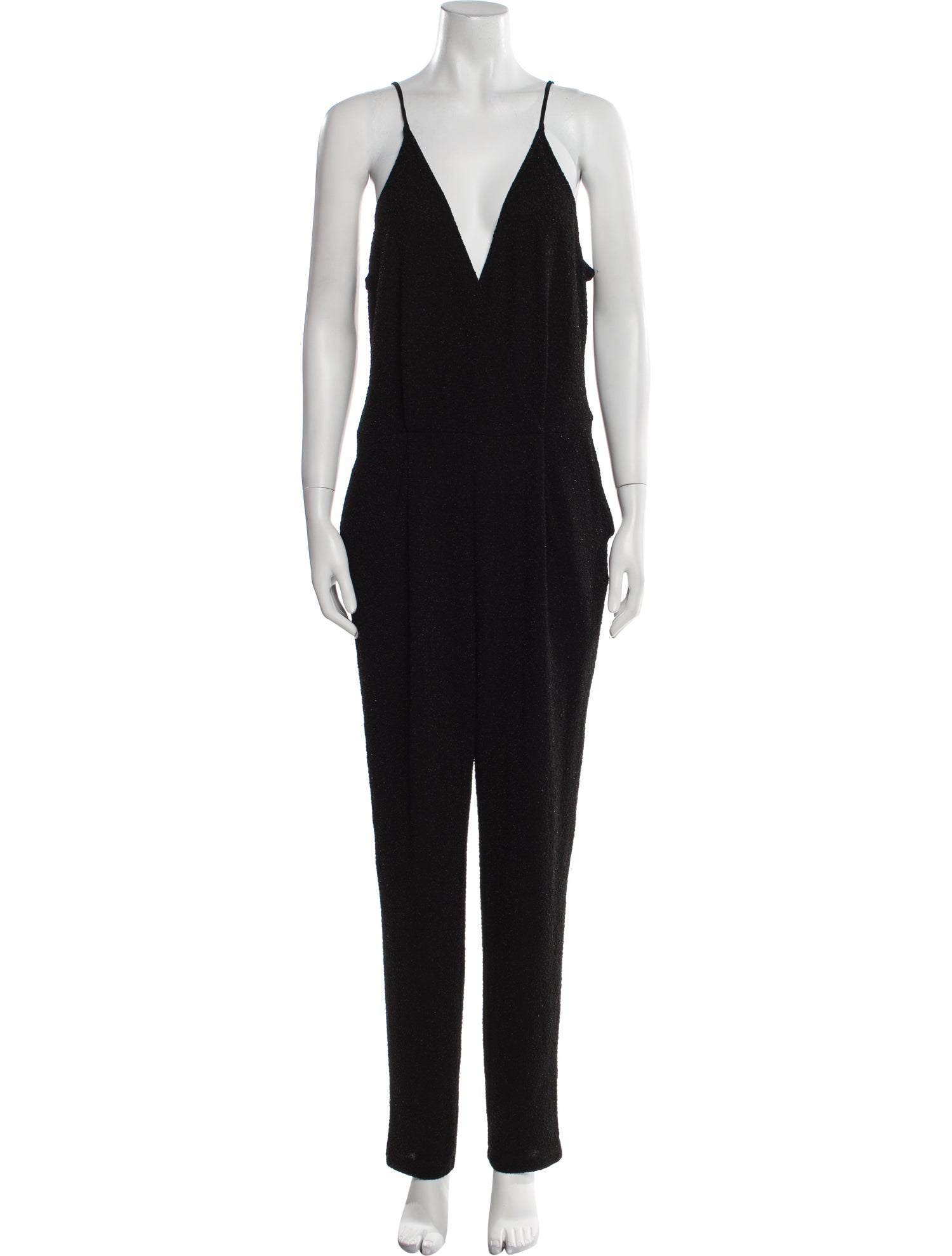 ASTR Nylon V-Neck Jumpsuit
