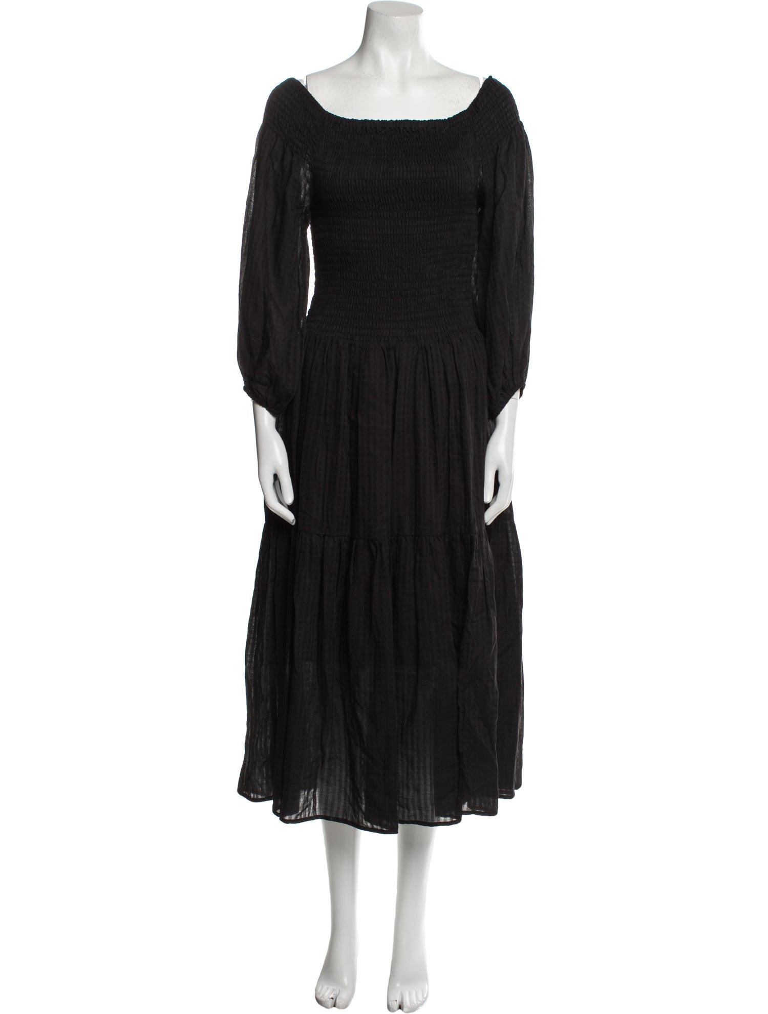 ASTR Bateau Neckline Midi Length Dress