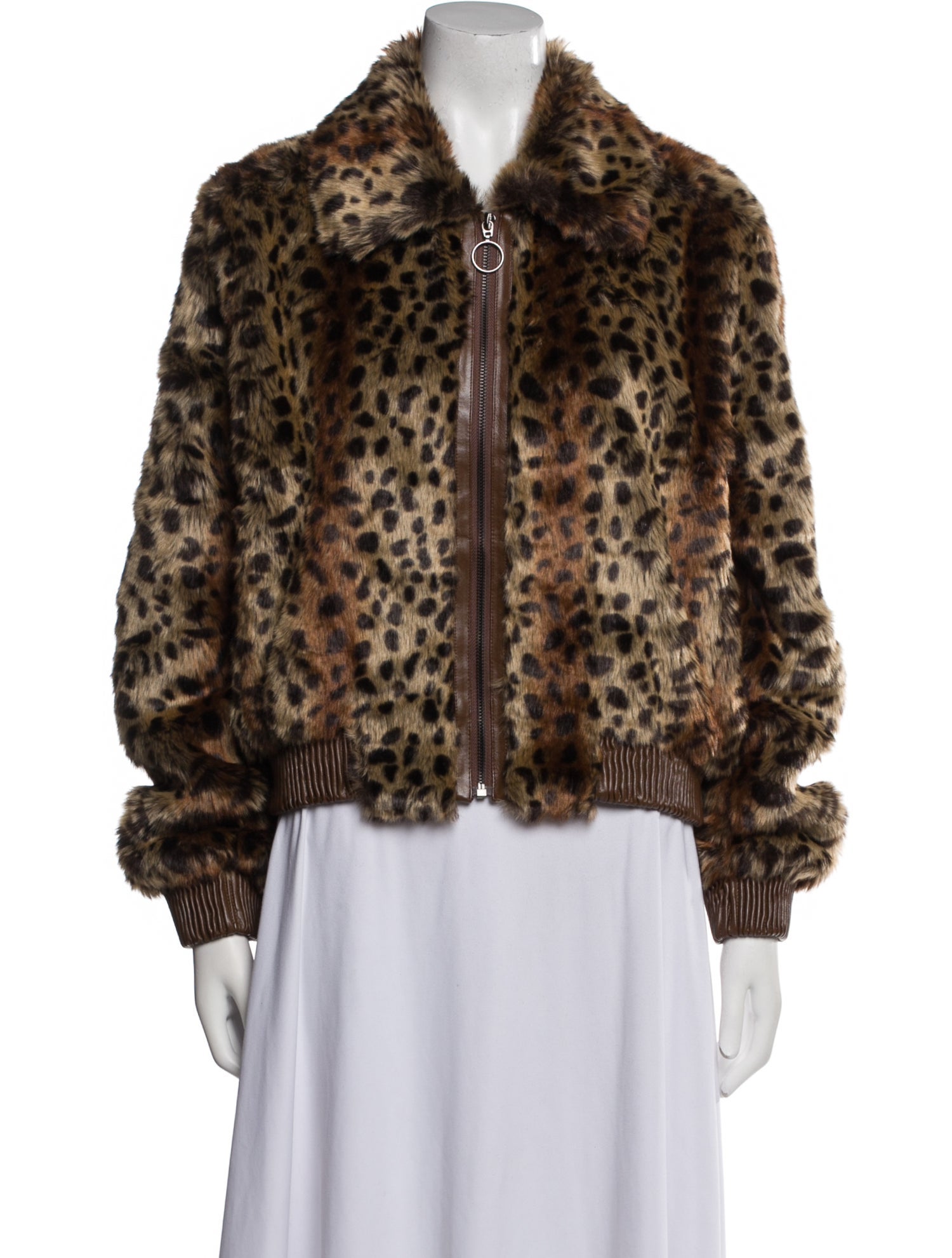 ASTR Animal Print Faux Fur Jacket