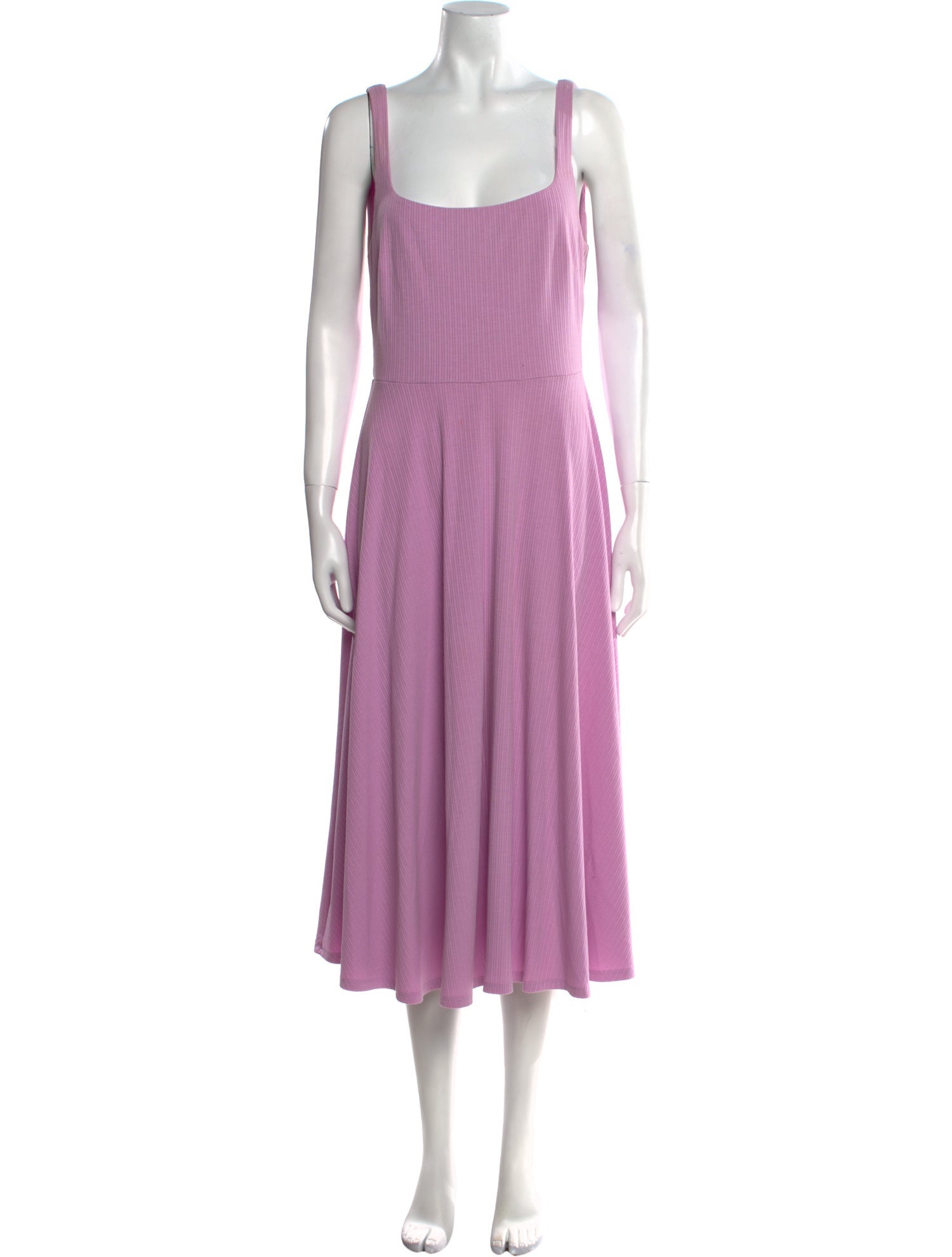 ASTR Square Neckline Midi Length Dress