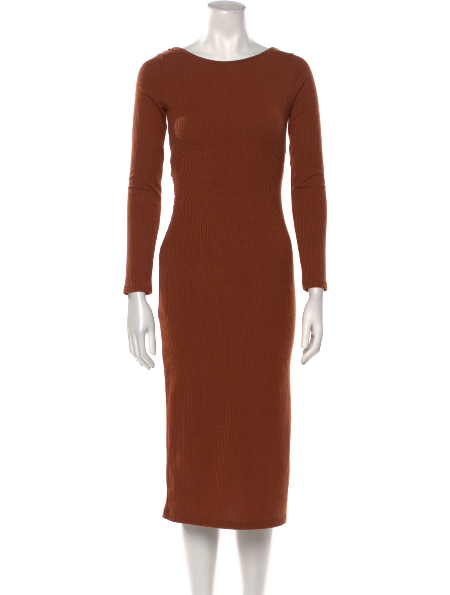 ASTR Bateau Neckline Midi Length Dress