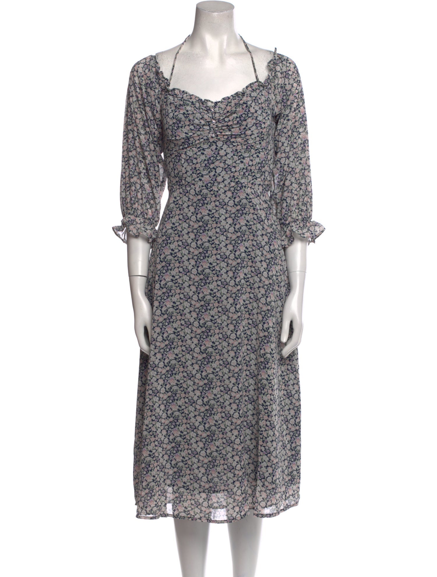 ASTR Floral Print Midi Length Dress