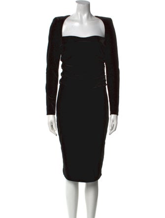 ASTR Square Neckline Midi Length Dress