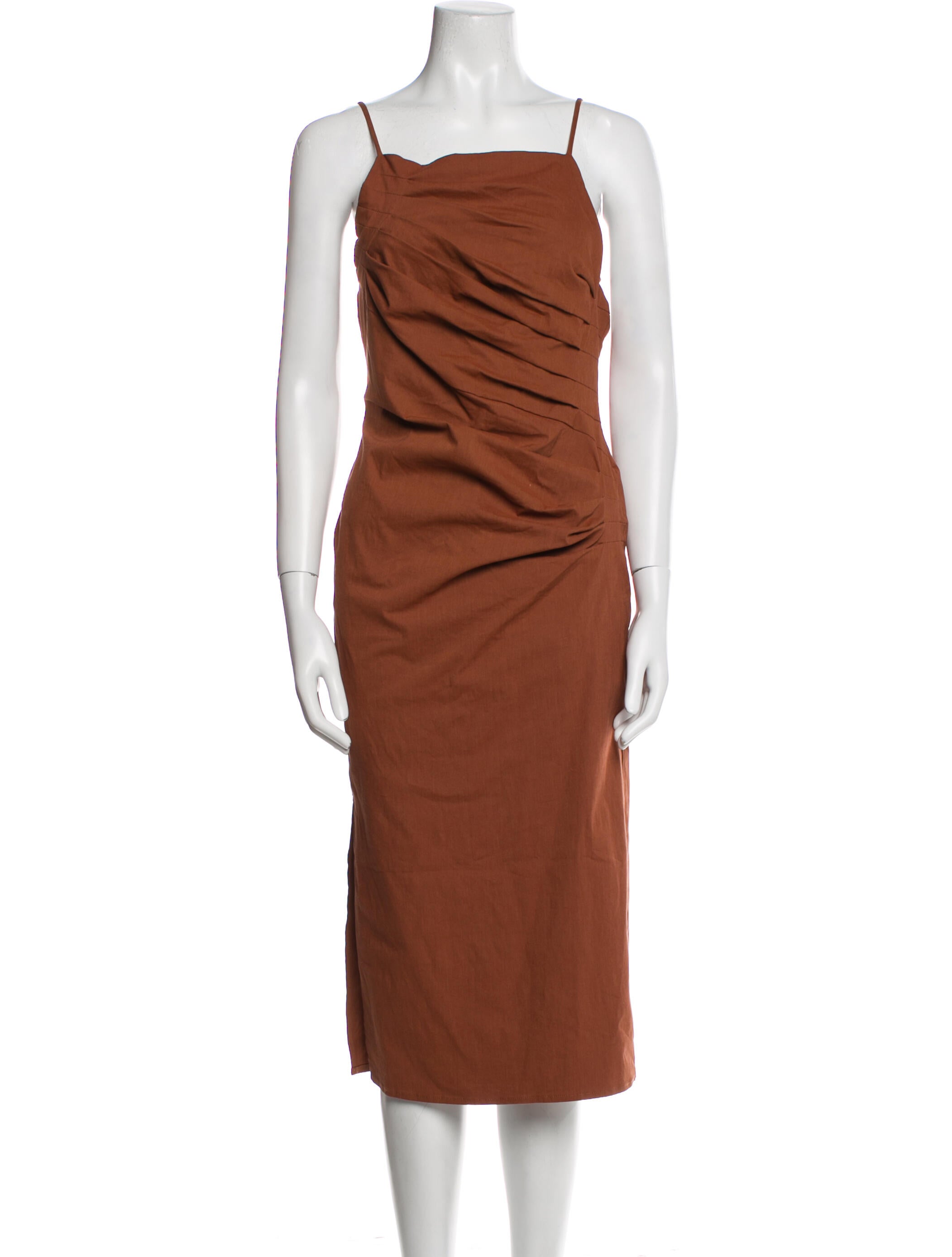 ASTR Square Neckline Midi Length Dress