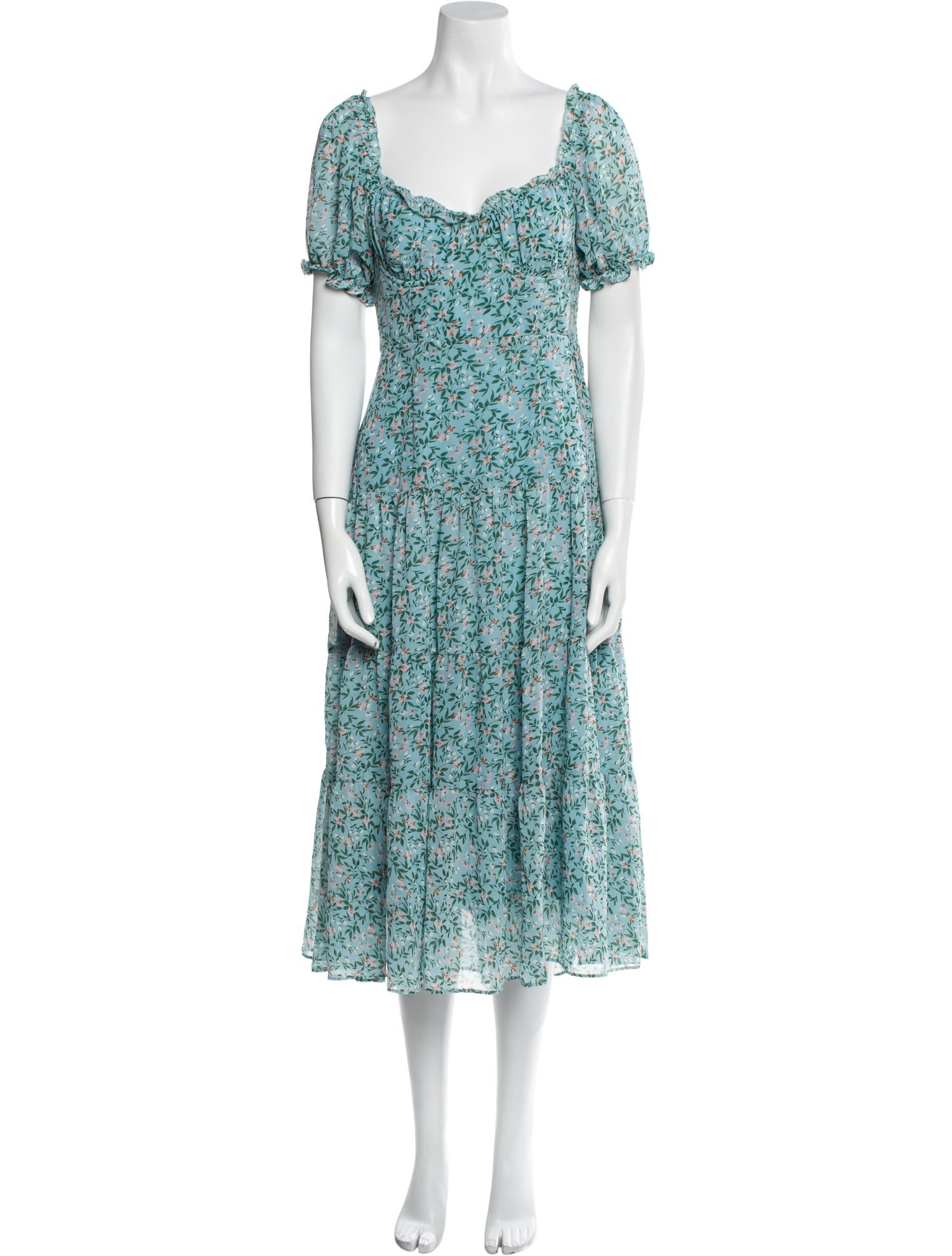 ASTR Floral Print Midi Length Dress