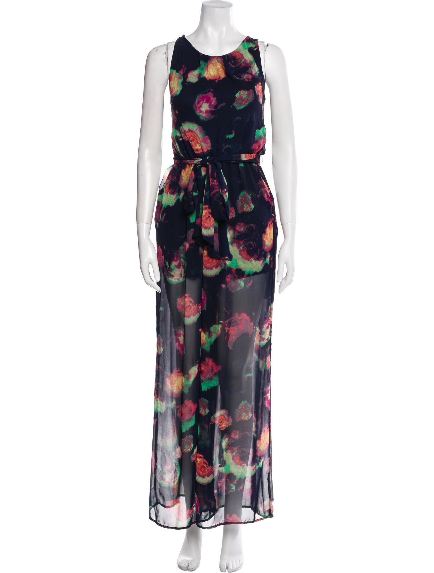 ASTR Printed Scoop Neck Jumpsuit
