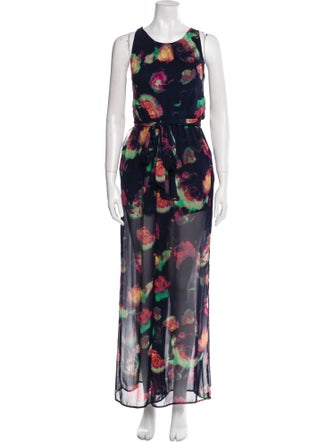 ASTR Printed Scoop Neck Jumpsuit