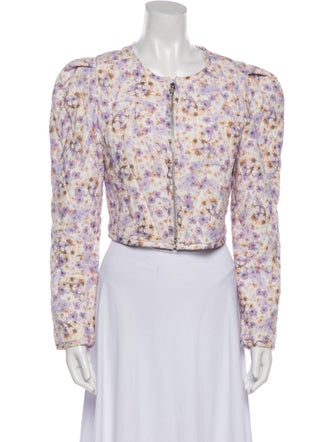 ASTR Linen Floral Print Evening Jacket