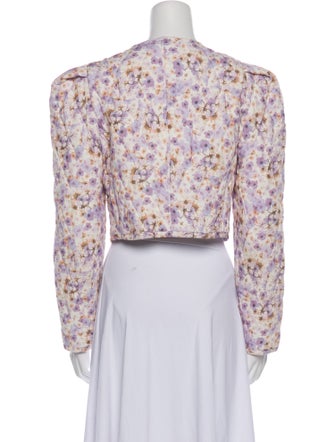 ASTR Linen Floral Print Evening Jacket