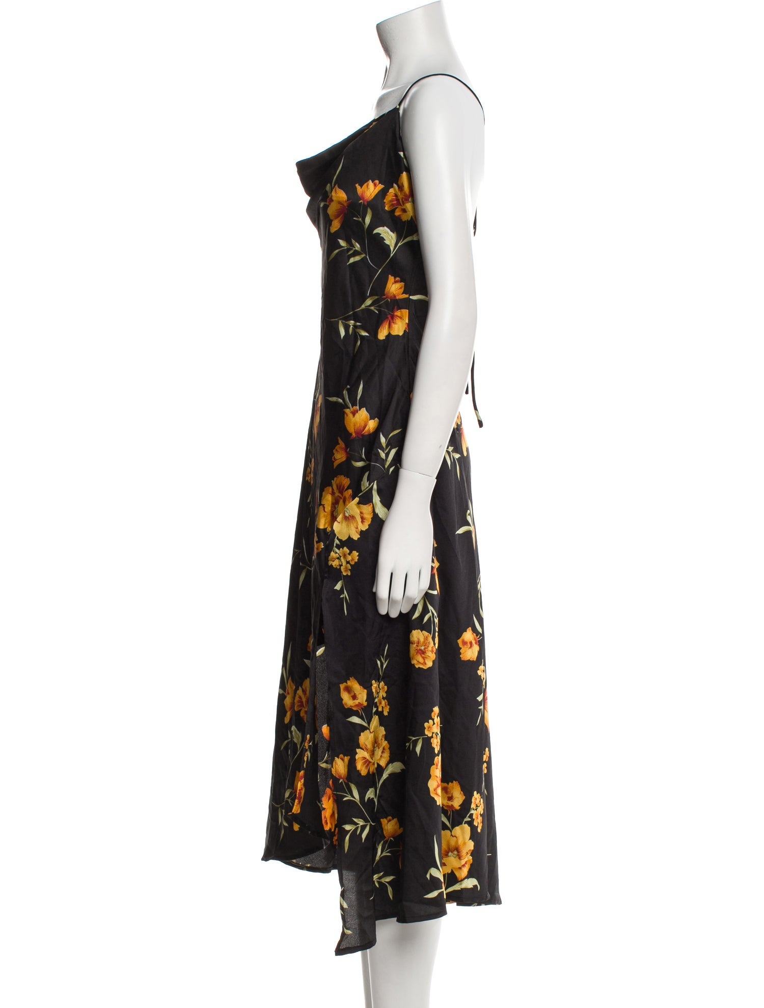 ASTR Floral Print Midi Length Dress