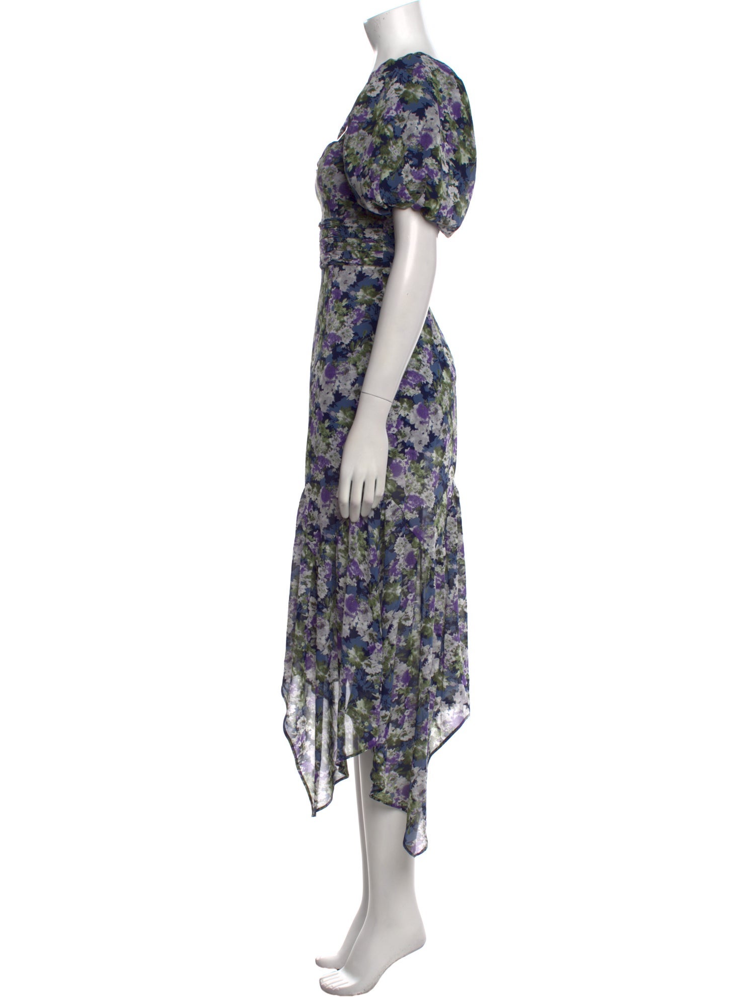 ASTR Floral Print Midi Length Dress