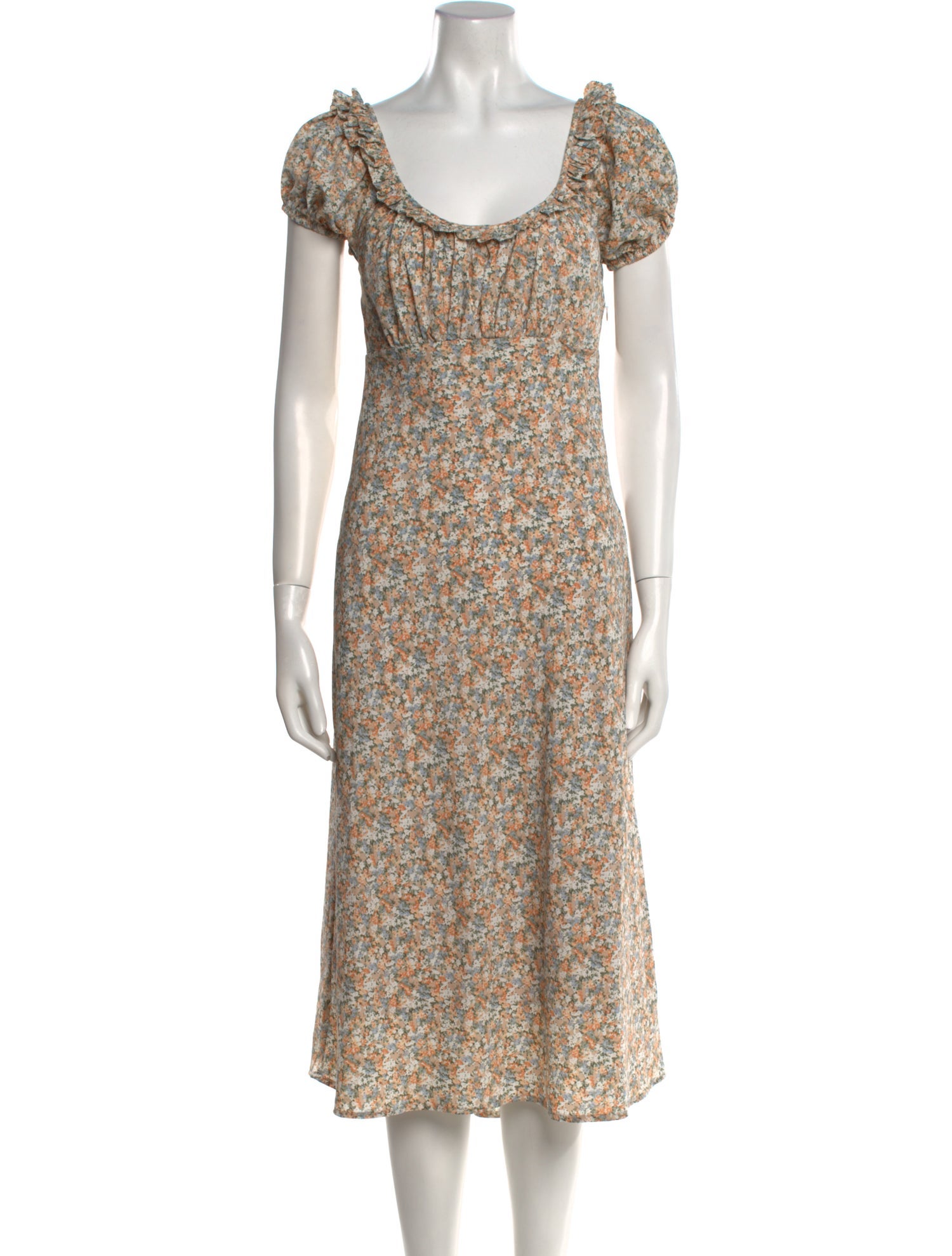 ASTR Floral Print Midi Length Dress