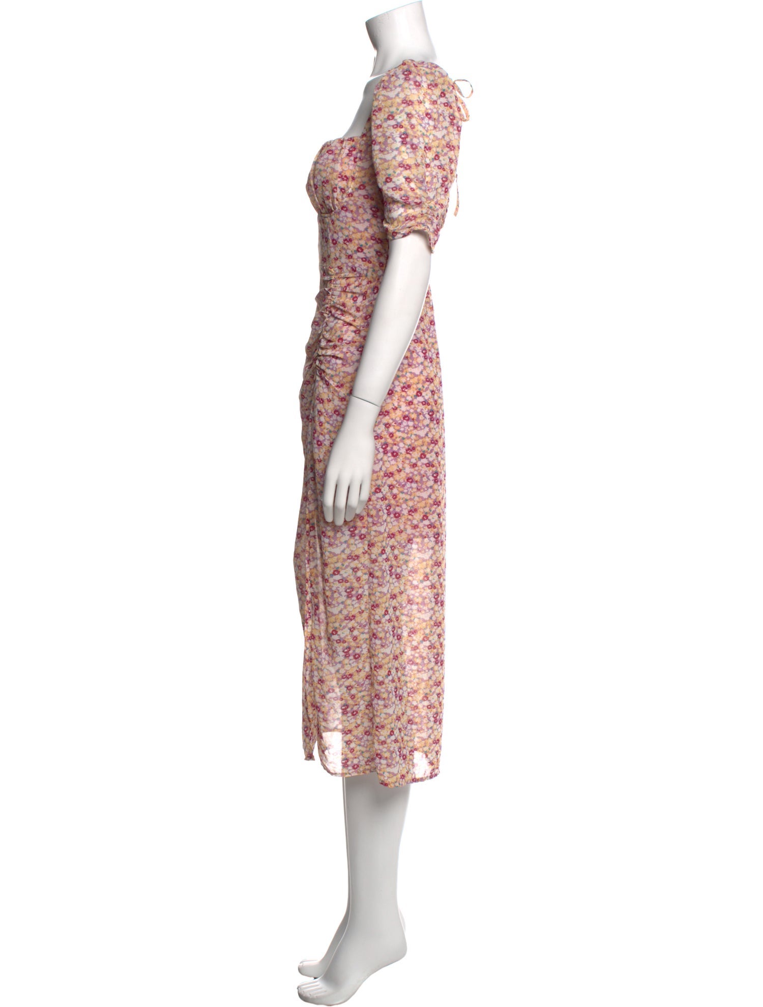 ASTR Floral Print Midi Length Dress