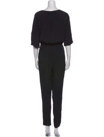 ASTR Silk Scoop Neck Jumpsuit