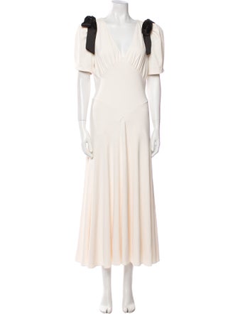 ASTR V-Neck Long Dress