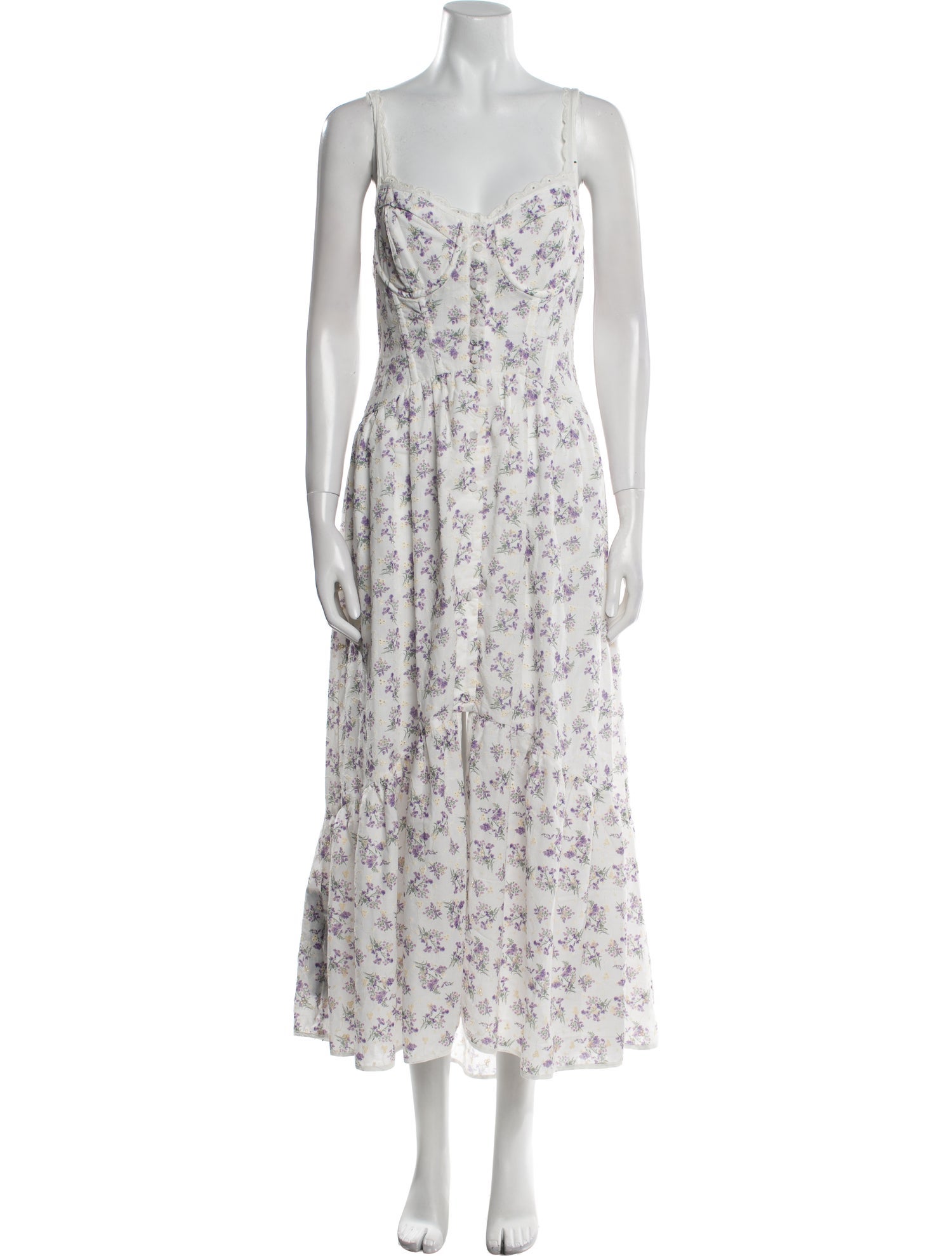 ASTR Floral Print Midi Length Dress
