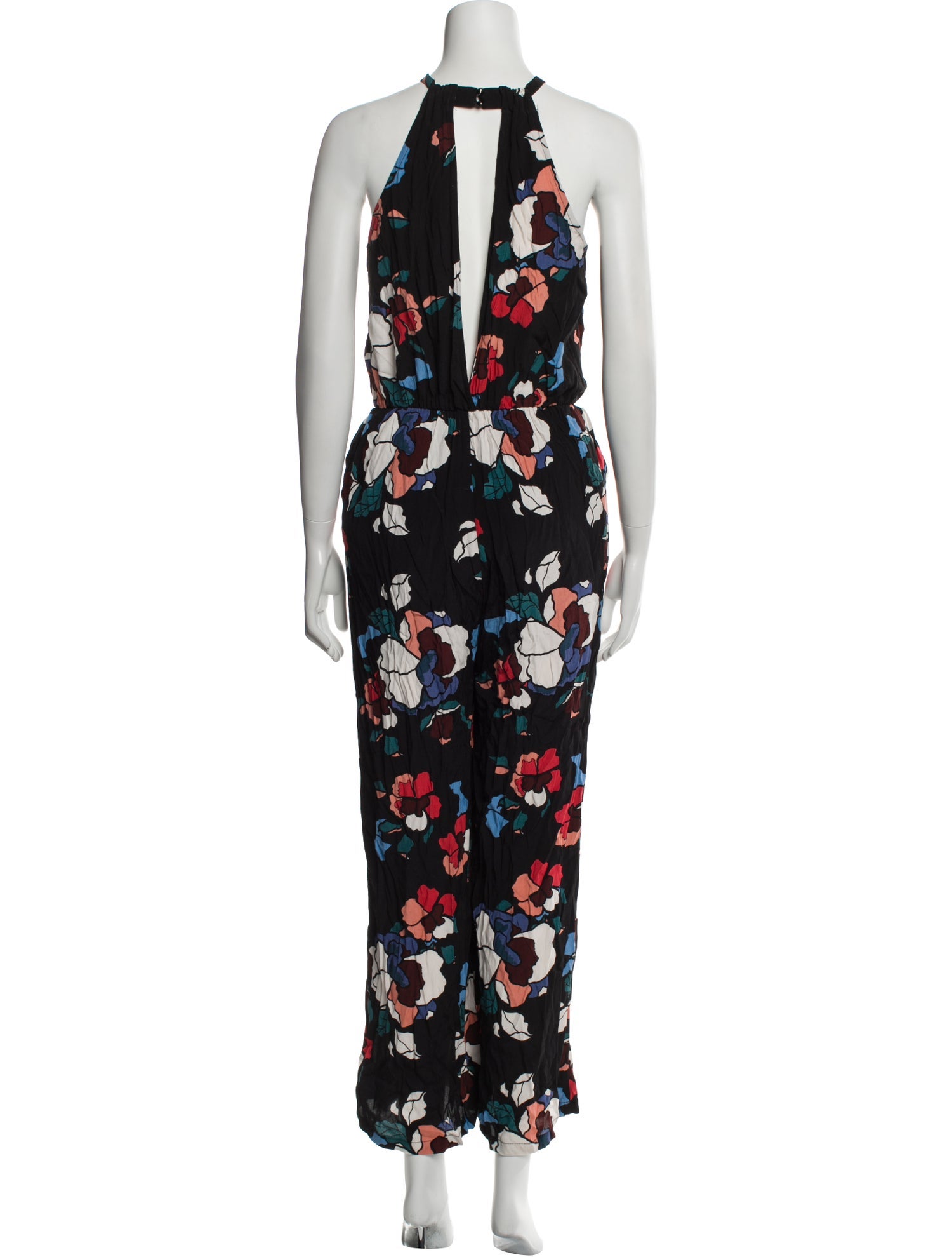ASTR Floral Print Square Neckline Jumpsuit